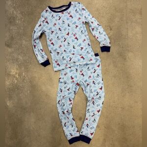 Sleep On It Kids Pajama Set Size 5 | Ski Print Long Sleeve PJs